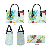 Japanese and Hawaiian Culture Fusion Leather Bag Irezumi with Turtles and Lei Kakau Pattern Fresh Vibe LT03 - Polynesian Pride