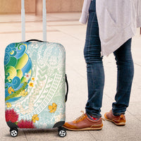 Japanese and Hawaiian Culture Fusion Luggage Cover Irezumi with Turtles and Lei Kakau Pattern Fresh Vibe LT03 Multicolor - Polynesian Pride