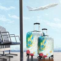 Japanese and Hawaiian Culture Fusion Luggage Cover Irezumi with Turtles and Lei Kakau Pattern Fresh Vibe LT03 - Polynesian Pride
