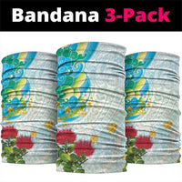 Japanese and Hawaiian Culture Fusion Neck Gaiter Irezumi with Turtles and Lei Kakau Pattern Fresh Vibe LT03 package One Size: 25*50cm Multicolor - Polynesian Pride