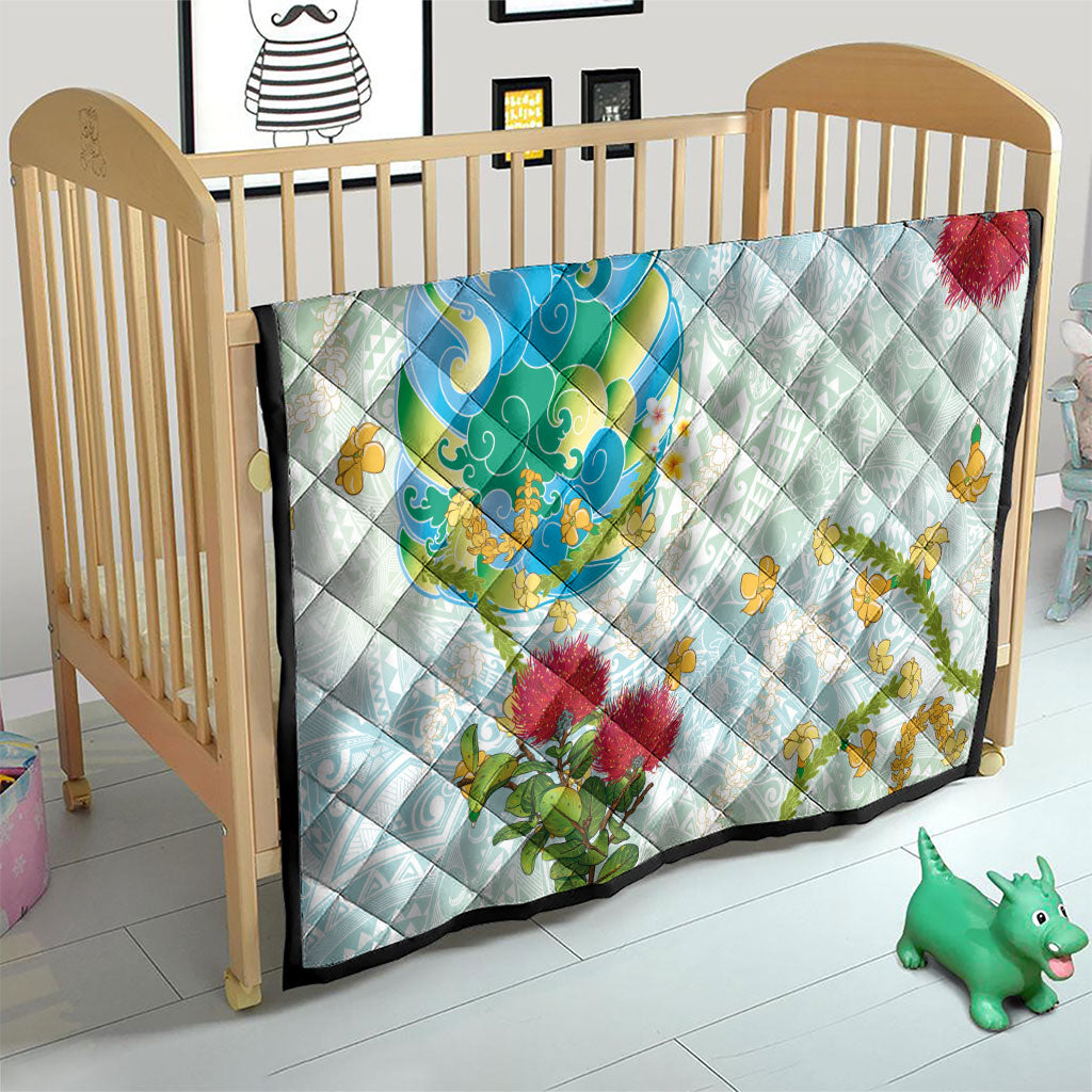 Japanese and Hawaiian Culture Fusion Quilt Irezumi with Turtles and Lei Kakau Pattern Fresh Vibe LT03 - Polynesian Pride