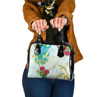 Japanese and Hawaiian Culture Fusion Shoulder Handbag Irezumi with Turtles and Lei Kakau Pattern Fresh Vibe LT03 One Size Multicolor - Polynesian Pride