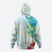 Japanese and Hawaiian Culture Fusion Zip Hoodie Irezumi with Turtles and Lei Kakau Pattern Fresh Vibe LT03 - Polynesian Pride