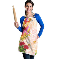 Japanese and Hawaiian Culture Fusion Apron Irezumi with Turtles and Lei Kakau Pattern Sunset Vibe LT03 - Polynesian Pride