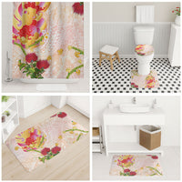Japanese and Hawaiian Culture Fusion Bathroom Set Irezumi with Turtles and Lei Kakau Pattern Sunset Vibe LT03 - Polynesian Pride