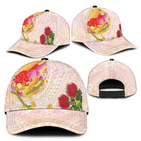 Japanese and Hawaiian Culture Fusion Classic Cap Irezumi with Turtles and Lei Kakau Pattern Sunset Vibe LT03 - Polynesian Pride