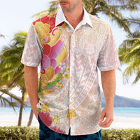 Japanese and Hawaiian Culture Fusion Hawaiian Shirt Irezumi with Turtles and Lei Kakau Pattern Sunset Vibe LT03 - Polynesian Pride