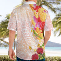 Japanese and Hawaiian Culture Fusion Hawaiian Shirt Irezumi with Turtles and Lei Kakau Pattern Sunset Vibe LT03 - Polynesian Pride