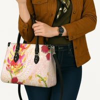 Japanese and Hawaiian Culture Fusion Leather Bag Irezumi with Turtles and Lei Kakau Pattern Sunset Vibe LT03 - Polynesian Pride