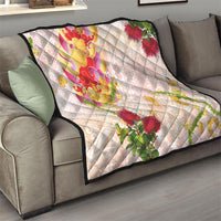 Japanese and Hawaiian Culture Fusion Quilt Irezumi with Turtles and Lei Kakau Pattern Sunset Vibe LT03 - Polynesian Pride
