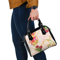 Japanese and Hawaiian Culture Fusion Shoulder Handbag Irezumi with Turtles and Lei Kakau Pattern Sunset Vibe LT03 - Polynesian Pride