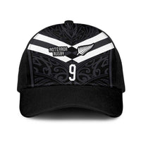 Custom Aotearoa Rugby Baseball Net Cap Maori Tribal Motifs Stripes-Sporty Style LT03 One Size Black Black - Polynesian Pride