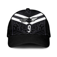 Custom Aotearoa Rugby Classic Cap Maori Tribal Motifs Stripes-Sporty Style LT03 Universal Fit Black - Polynesian Pride