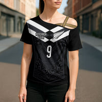 Aotearoa Rugby Custom Cross Shoulder Shirt Maori Tribal Motifs Stripes-Sporty Style LT03 - Polynesian Pride