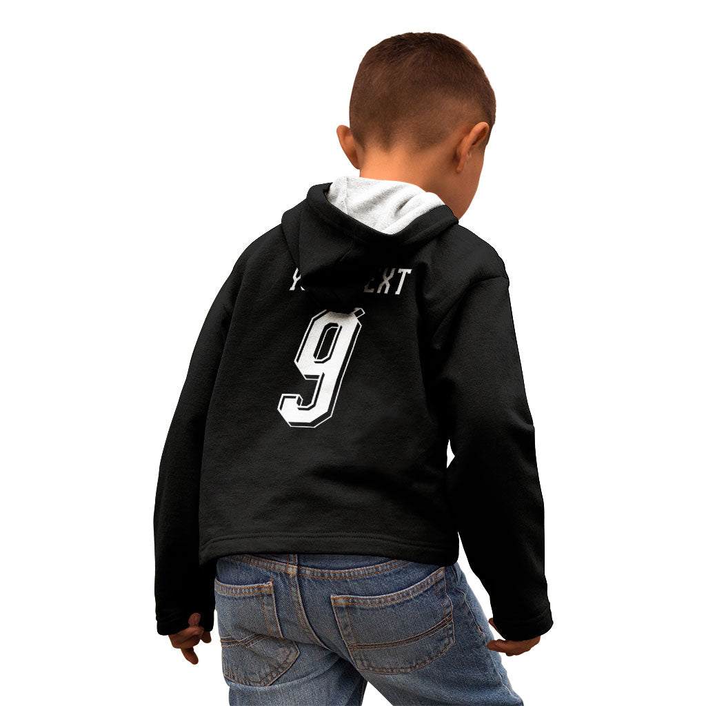 Aotearoa Rugby Custom Kid Hoodie Maori Tribal Motifs Stripes-Sporty Style LT03 - Polynesian Pride