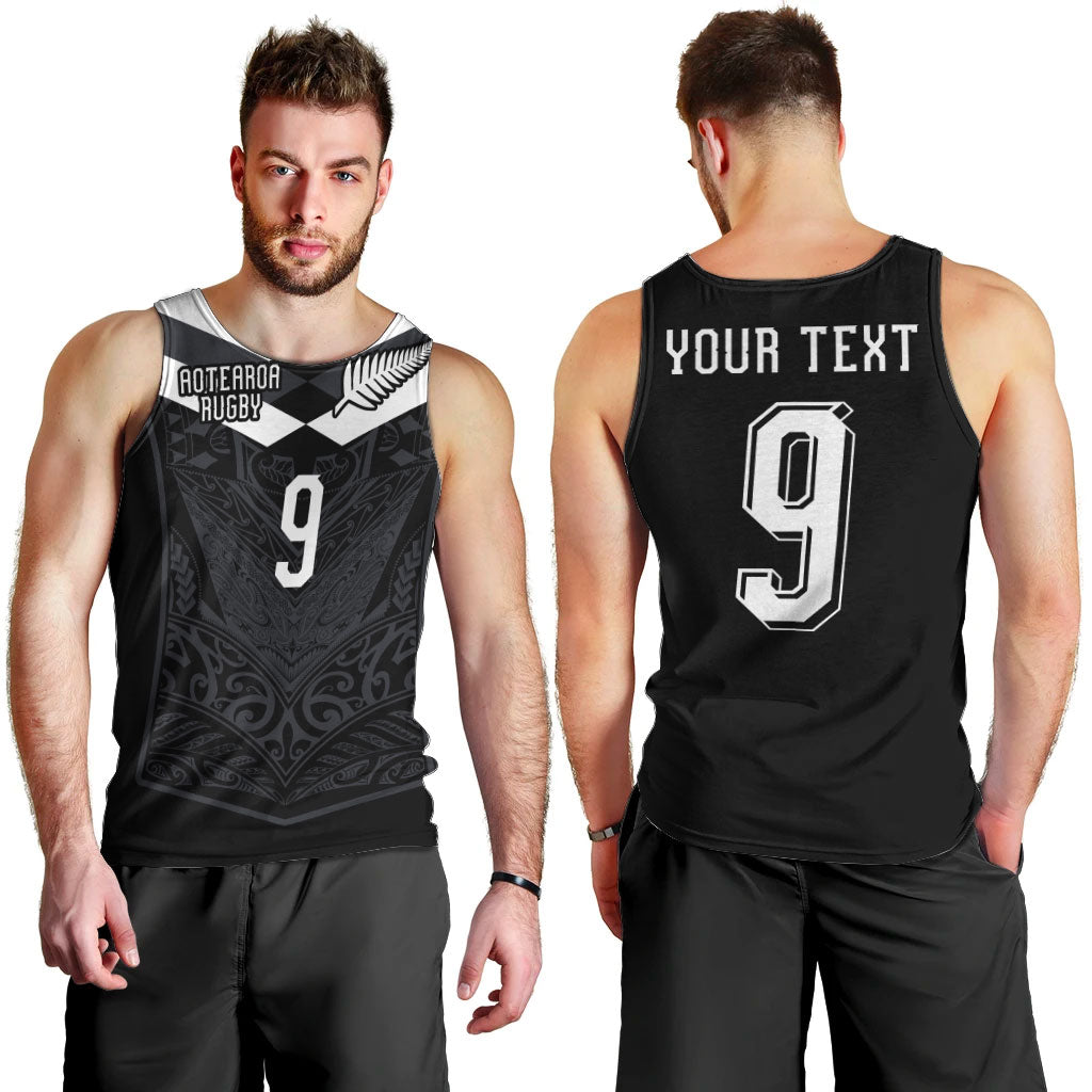 Aotearoa Rugby Custom Men Tank Top Maori Tribal Motifs Stripes-Sporty Style LT03 - Polynesian Pride
