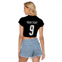 Aotearoa Rugby Custom Raglan Cropped T Shirt Maori Tribal Motifs Stripes-Sporty Style LT03 - Polynesian Pride