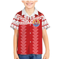 Custom Tahiti Football Polynesian Pattern Family Matching Mermaid Dress and Hawaiian Shirt