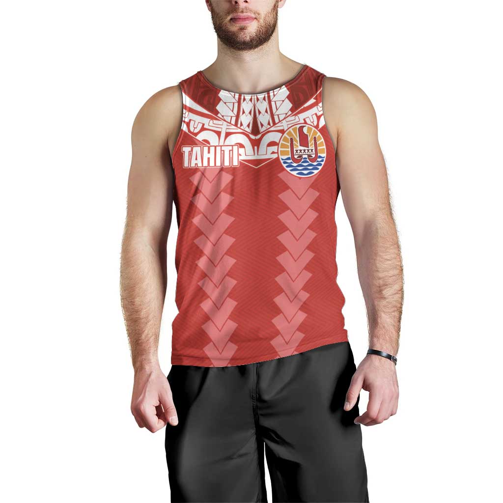 Custom Tahiti Football Polynesian Pattern Men Tank Top
