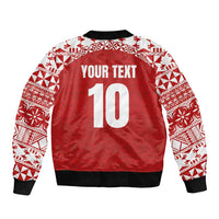 Custom Tonga Football Ngatu Tribal Tattoo Bomber Jacket