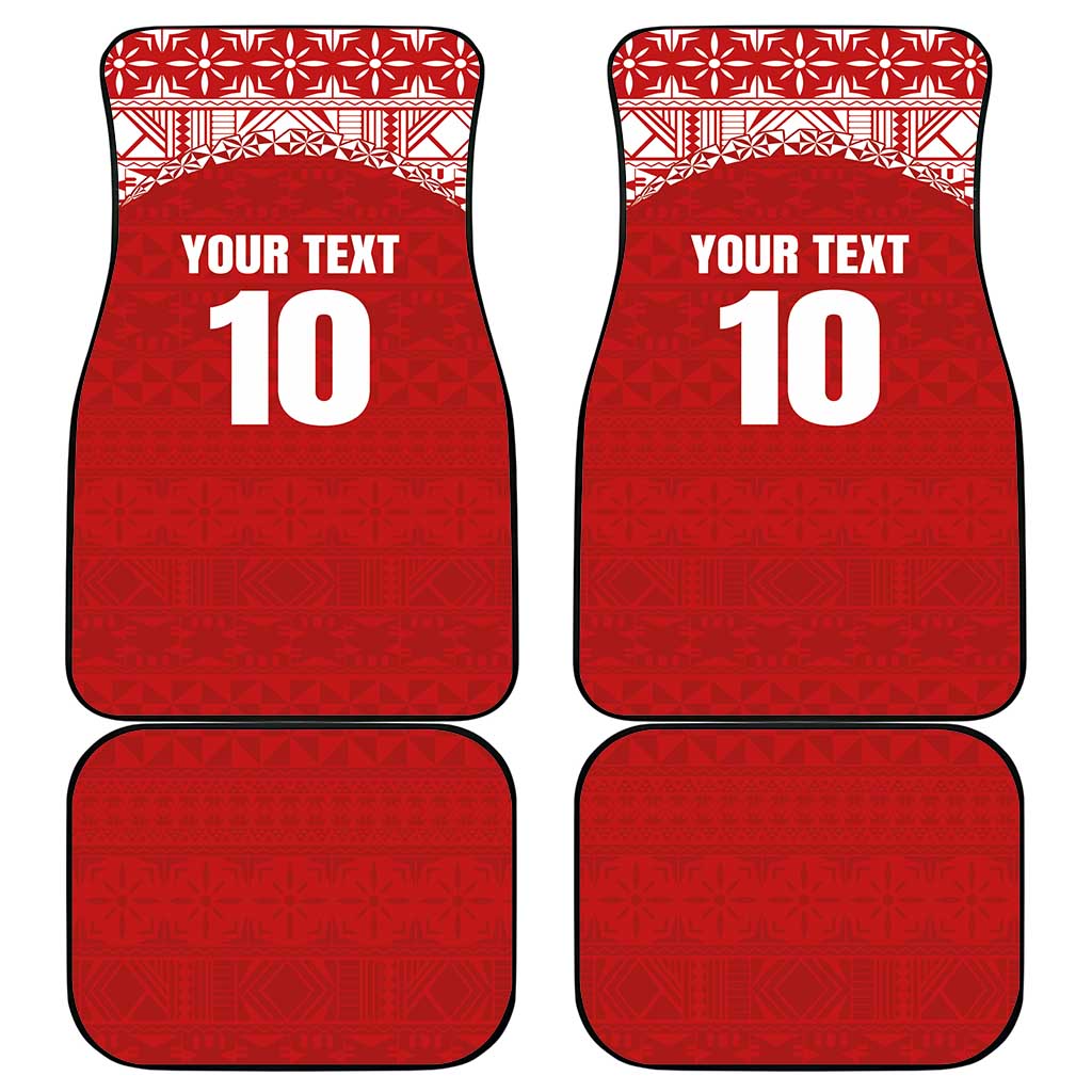 Custom Tonga Football Ngatu Tribal Tattoo Car Mats
