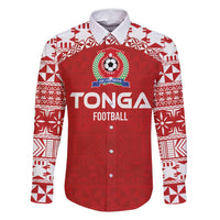 Custom Tonga Football Ngatu Tribal Tattoo Family Matching Long Sleeve Bodycon Dress and Hawaiian Shirt