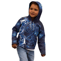 New Zealand Gecko Maori Art Tattoo Kid Hoodie Matariki Mode