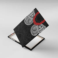 Samoan Traditional Art Tattoos Canvas Wall Art Tatau Tribal Motifs with Ula Fala Black - Polynesian Pride