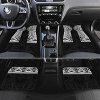 Samoan Traditional Art Tattoos Car Mats Tatau Tribal Motifs with Ula Fala Black - Polynesian Pride