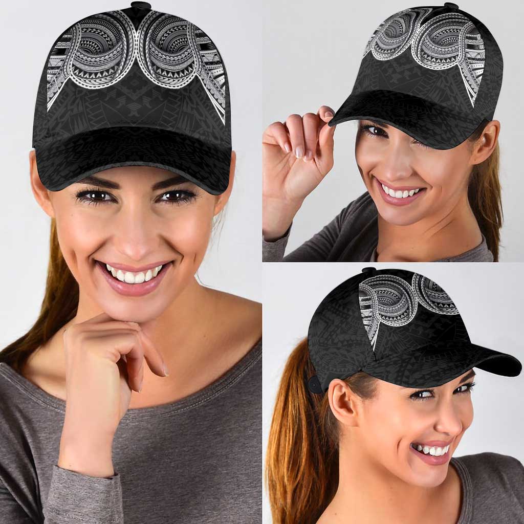 Samoan Traditional Art Tattoos Classic Cap Tatau Tribal Motifs with Ula Fala Black - Polynesian Pride