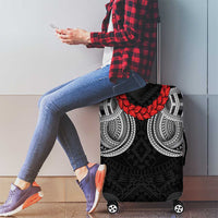 Samoan Traditional Art Tattoos Luggage Cover Tatau Tribal Motifs with Ula Fala Black - Polynesian Pride