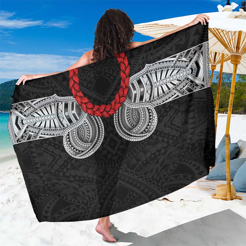 Samoan Traditional Art Tattoos Sarong Tatau Tribal Motifs with Ula Fala Black - Polynesian Pride
