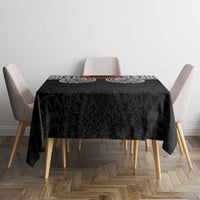 Samoan Traditional Art Tattoos Tablecloth Tatau Tribal Motifs with Ula Fala Black - Polynesian Pride