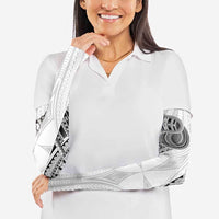 Samoan Traditional Art Tattoos Arm Sleeves Tatau Tribal Motifs with Ula Nifo White - Polynesian Pride