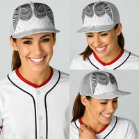 Samoan Traditional Art Tattoos Baseball Net Cap Tatau Tribal Motifs with Ula Nifo White - Polynesian Pride