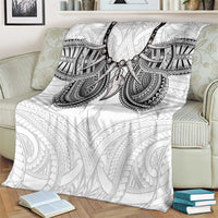 Samoan Traditional Art Tattoos Blanket Tatau Tribal Motifs with Ula Nifo White - Polynesian Pride