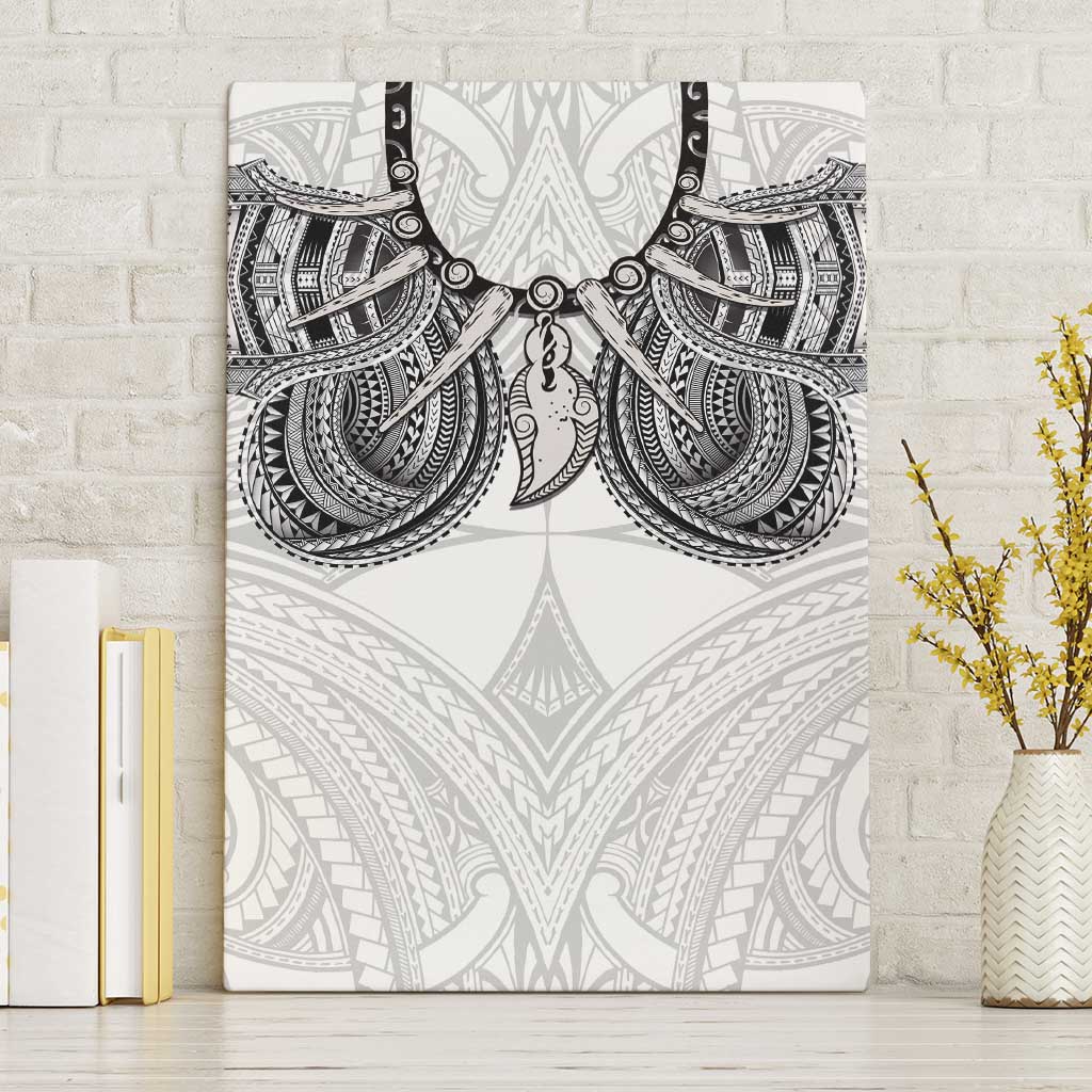 Samoan Traditional Art Tattoos Canvas Wall Art Tatau Tribal Motifs with Ula Nifo White - Polynesian Pride