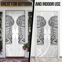 Samoan Traditional Art Tattoos Door Cover Tatau Tribal Motifs with Ula Nifo White LT03 - Polynesian Pride