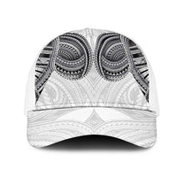Samoan Traditional Art Tattoos Mesh Trucker Cap Tatau Tribal Motifs with Ula Nifo White - Polynesian Pride
