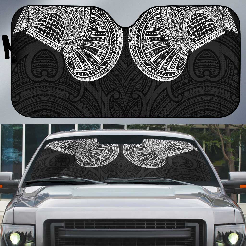 Samoan Traditional Art Tattoos Auto Sun Shade Tatau Roman Reigns Black Color LT03 Black - Polynesian Pride