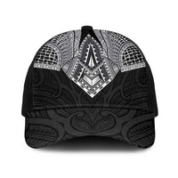Samoan Traditional Art Tattoos Baseball Net Cap Tatau Roman Reigns Black Color - Polynesian Pride