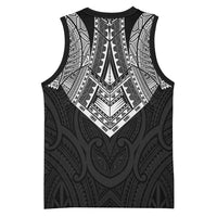 Samoan Traditional Art Tattoos Basketball Jersey Tatau Roman Reigns Black Color LT03 - Polynesian Pride