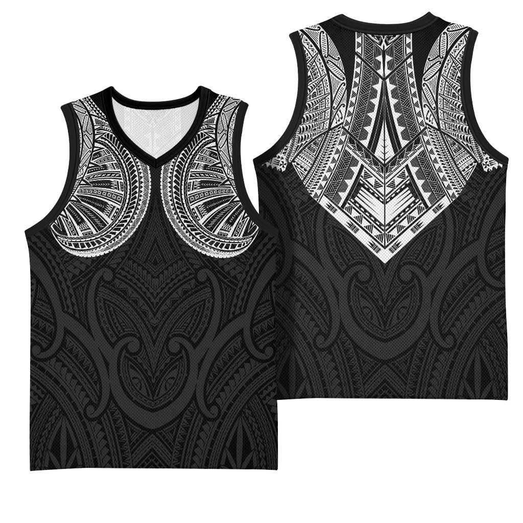Samoan Traditional Art Tattoos Basketball Jersey Tatau Roman Reigns Black Color LT03 - Polynesian Pride
