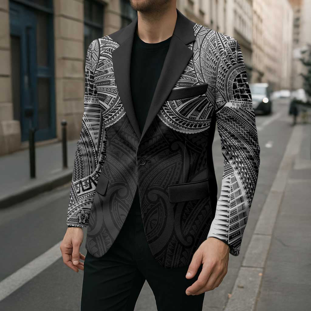 Samoan Traditional Art Tattoos Blazer Tatau Roman Reigns Black Color LT03 - Polynesian Pride