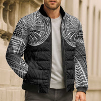 Samoan Traditional Art Tattoos Bomber Puffer Jacket Tatau Roman Reigns Black Color LT03 - Polynesian Pride
