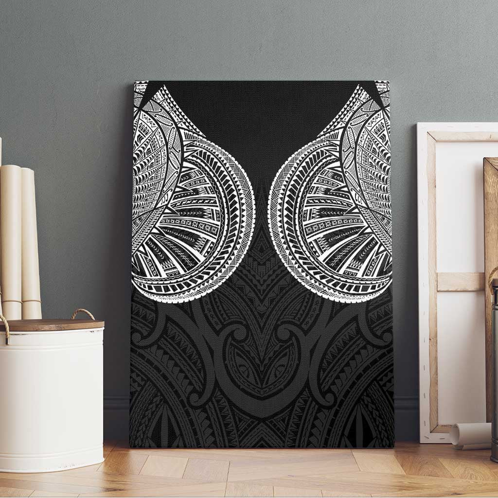 Samoan Traditional Art Tattoos Canvas Wall Art Tatau Roman Reigns Black Color - Polynesian Pride