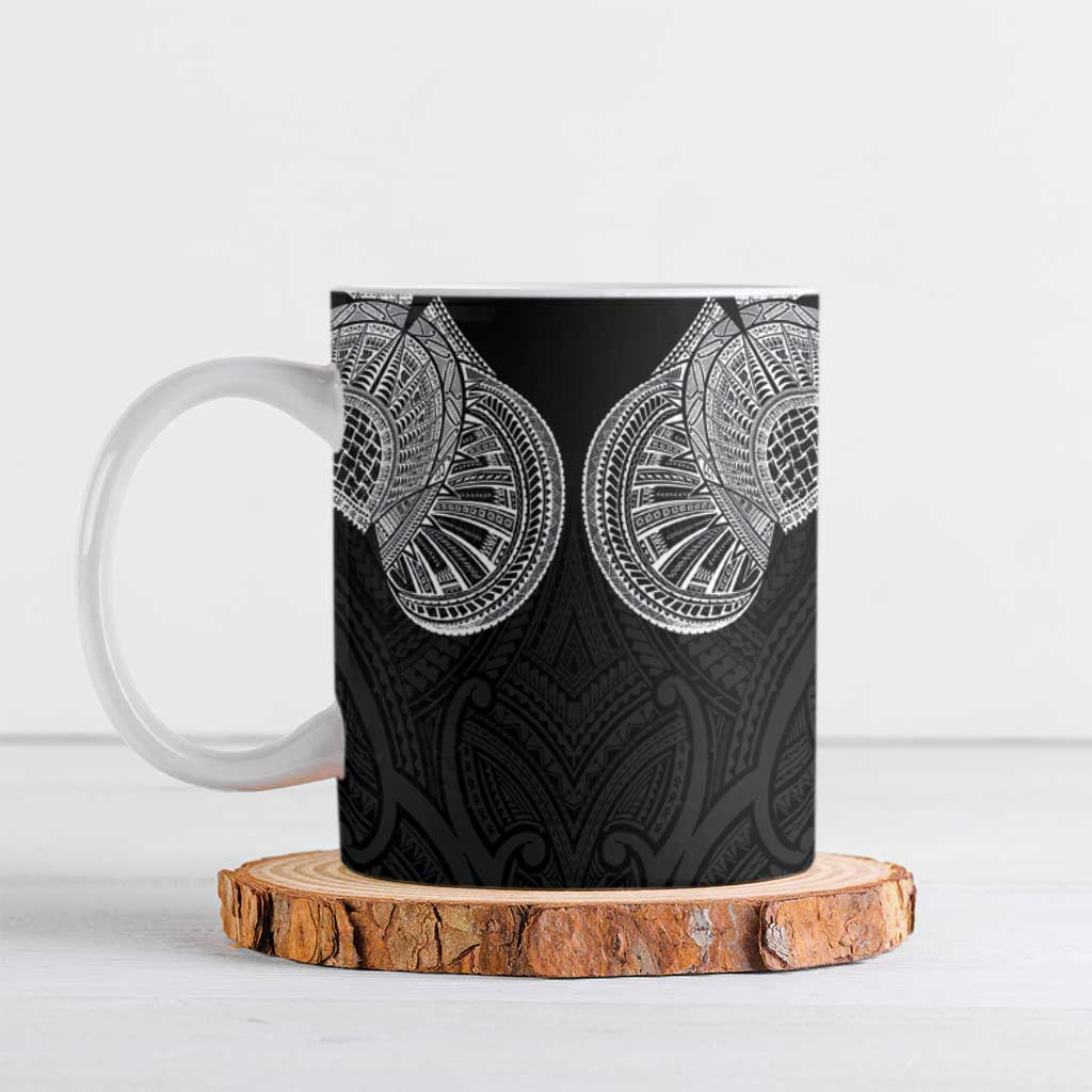 Samoan Traditional Art Tattoos Ceramic Mug Tatau Roman Reigns Black Color LT03 Black - Polynesian Pride