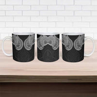 Samoan Traditional Art Tattoos Ceramic Mug Tatau Roman Reigns Black Color LT03 - Polynesian Pride