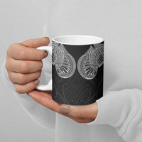 Samoan Traditional Art Tattoos Ceramic Mug Tatau Roman Reigns Black Color LT03 - Polynesian Pride