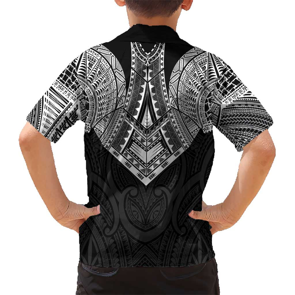 Samoan Traditional Art Tattoos Family Matching Tank Maxi Dress and Hawaiian Shirt Tatau Roman Reigns Black Color - Polynesian Pride